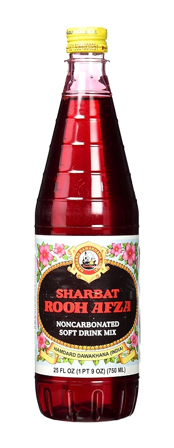 Sciroppo alla frutta Sharbat Rooh Afza Hamdard 750ml. Sciroppo alla frutta Sharbat Rooh Afza Hamdard 750ml.